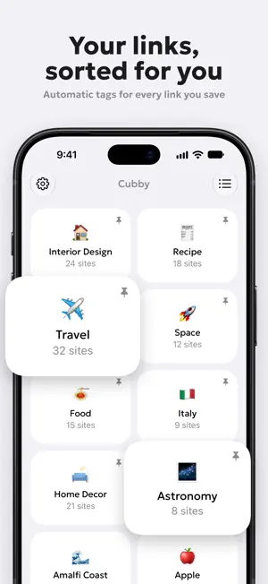 Cubby: Auto-Organize Bookmarks screenshot 1