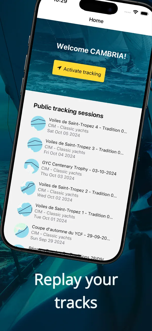 eStela: Regatta GPS Tracker Screenshot 3