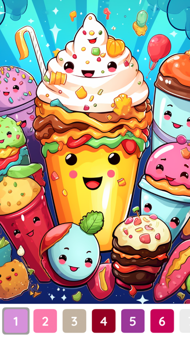 Coloring Cupcake By Number ! Screenshot