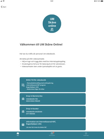 Ungdomsmottagning Skåne Online iPad screenshot 4