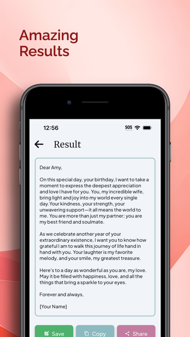 AI Love Letter Generator+ Screenshot