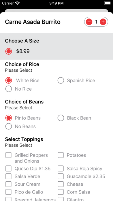 Santa Fe Burrito Grill Screenshot