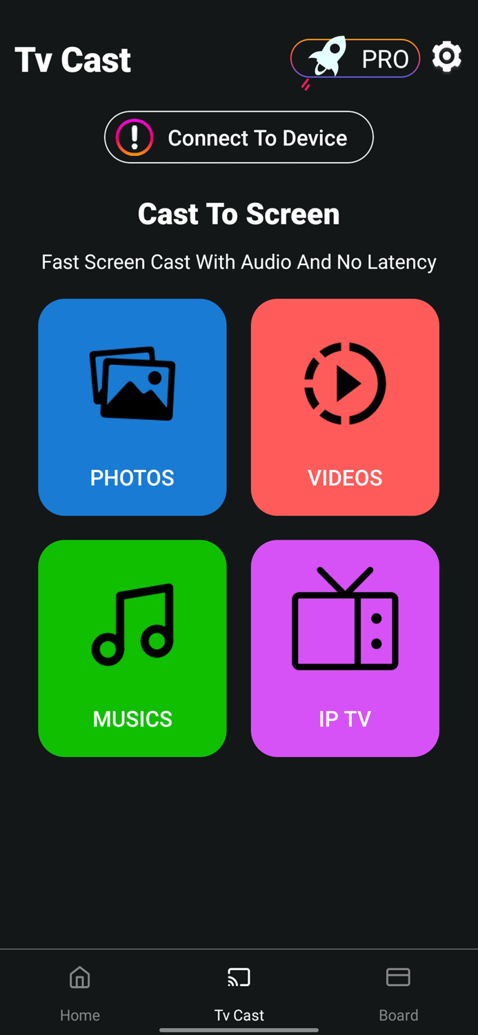 Cast to TV  Screen Mirroring