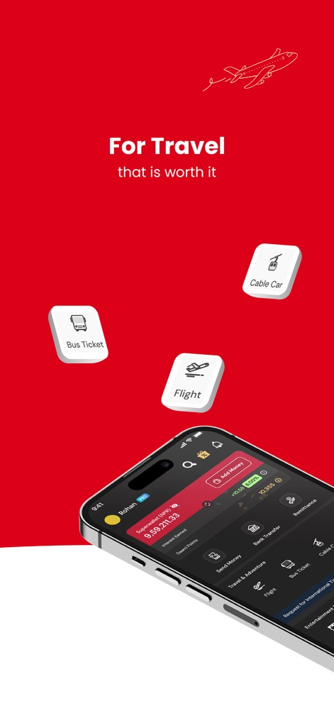 Khalti Digital Wallet (Nepal) - The app offers a convenient hub for travel planning, integrating options for "Flight" bookings with real-time availability and supporting purchases for "Bus Ticket" and "Cable Car" services.