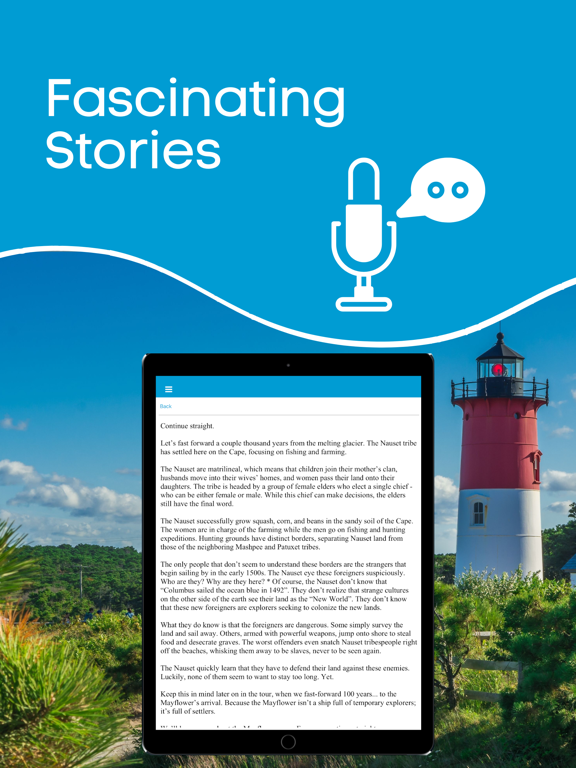 Cape Cod GPS Audio Tour Guide iPad screenshot 5 - Travel app