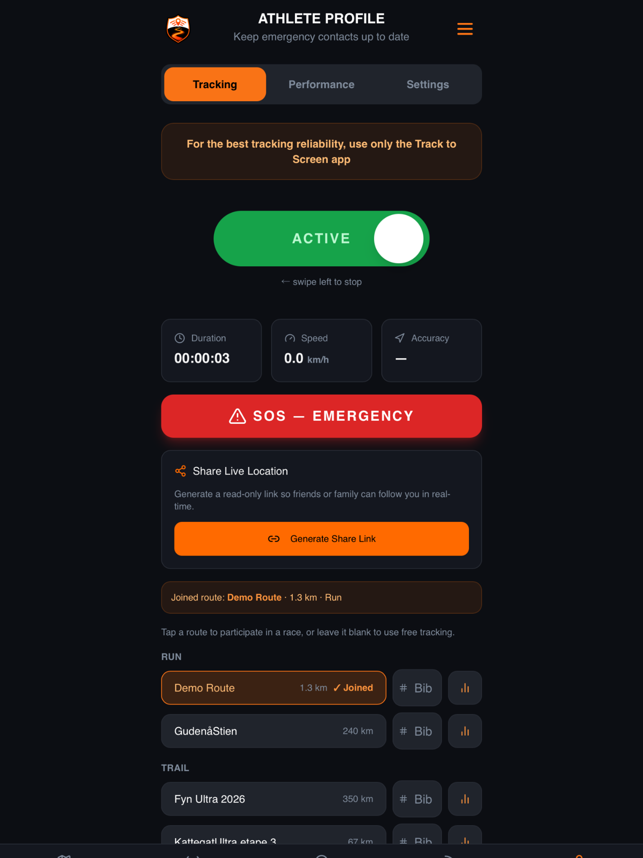 Track to Screen