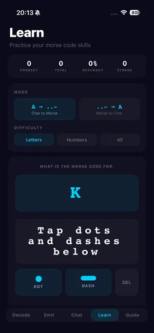 Morse Code: Offline Chat screenshot 4