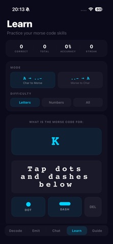 Morse Code: Offline Chat screenshot