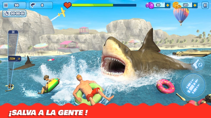 Juegos de caza de tiburones 3D screenshot 2