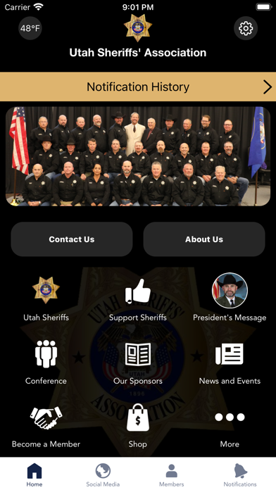 Utah Sheriffs' Association Screenshot