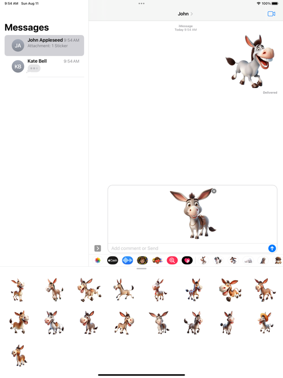 Screenshot #5 pour Happy Mule Stickers