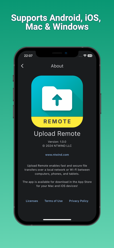 Upload Remote - Share via WiFi screenshot 8