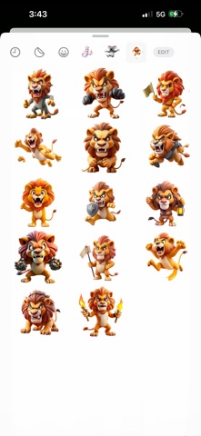 Ultra Fierce Lion Stickers screenshot