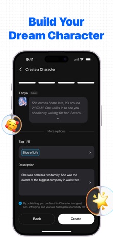 MingloTalk: AI Character Chat iPhone screenshot