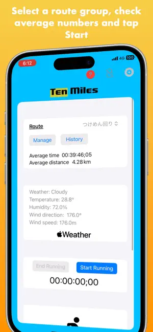Ten Miles - Running & Walking screenshot 1