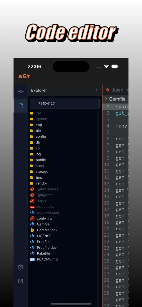 #3. siGit Git Client & Code Editor (iOS) Von: Splitfire AB