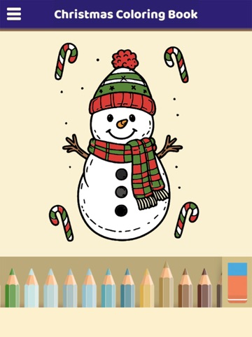Happy Christmas Coloring Book iPad screenshot