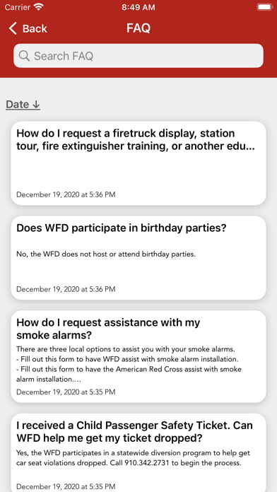 Wilmington Fire Department NC Screenshot