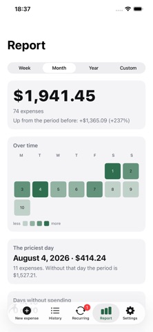 EveryCent: Expenses iPhone screenshot