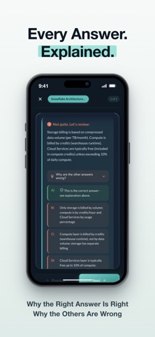 SnowPro Core Exam Prep 2026 iPhone screenshot