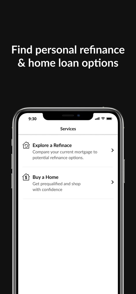 Mr. Cooper - Users can explore tailored refinance options and initiate the prequalification process for home buying, simplifying complex financial decisions.