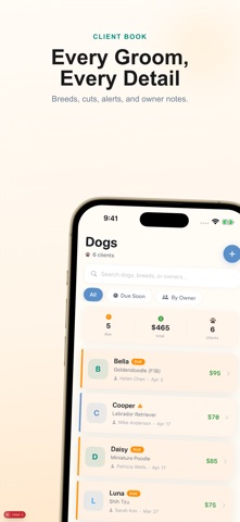 Dog Grooming Tracker - Coat iPhone screenshot