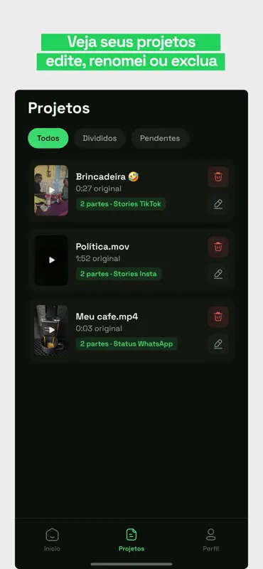 ClipCut - Divisor de vídeos screenshot 2 of 7