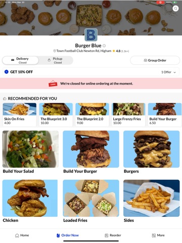 Burger Blue iPad screenshot