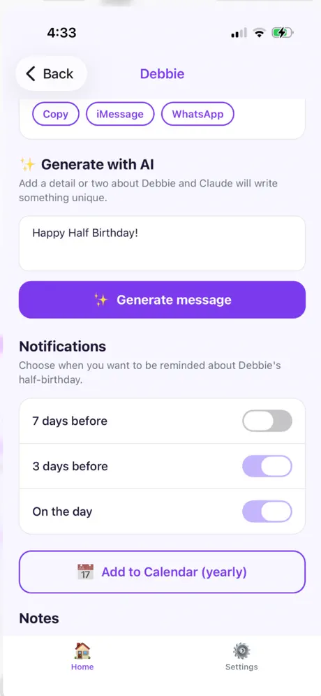 HappyHalfBirthday screenshot 2