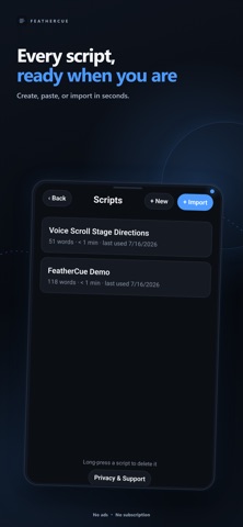 FeatherCue: Teleprompter Screenshot 3 of 5