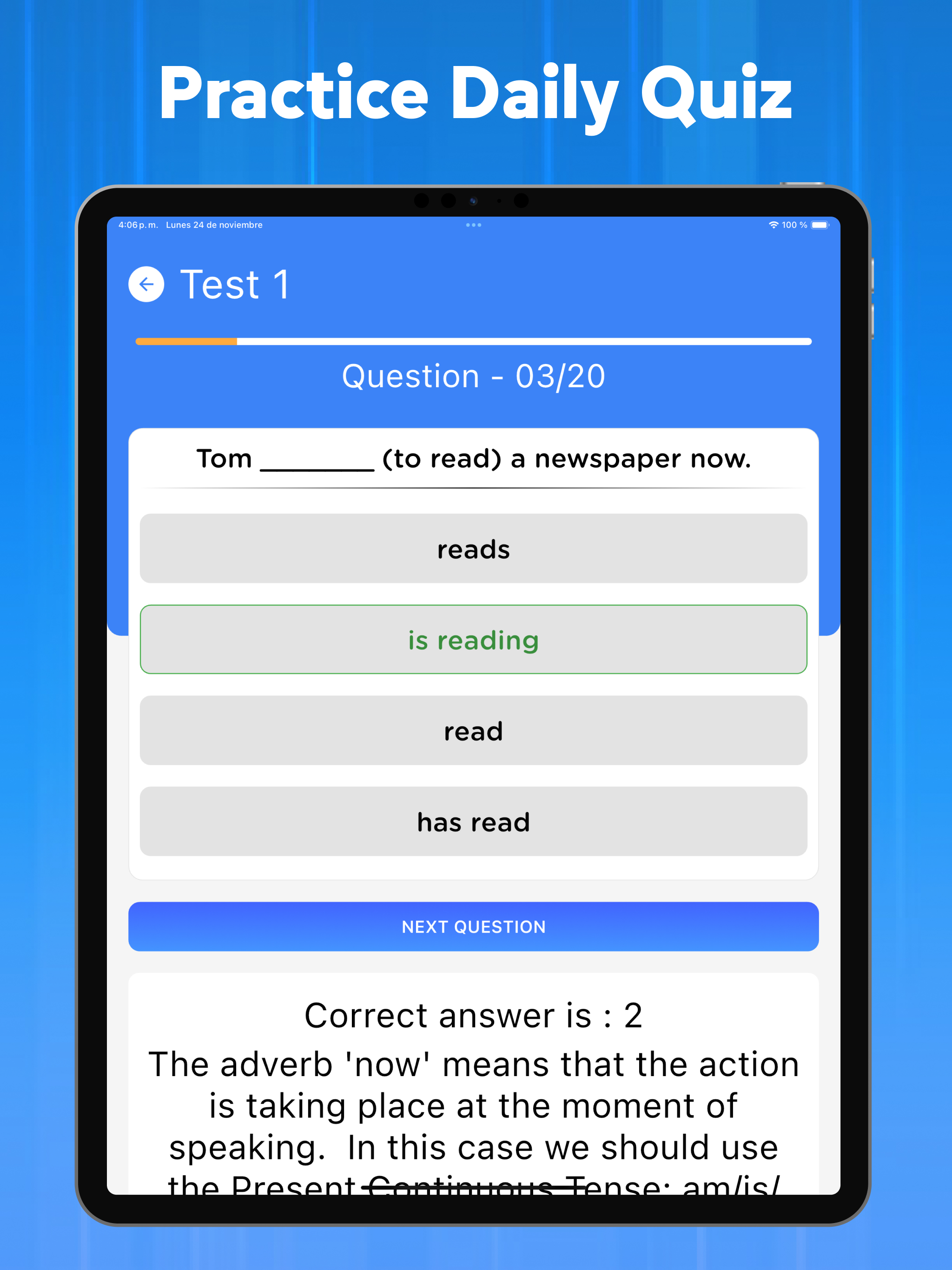 English Grammar Test 2025