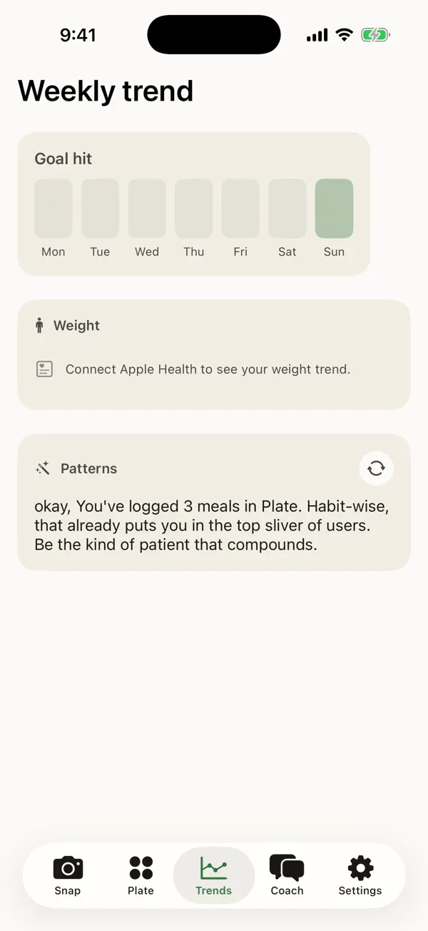 Screenshot #3 pour Plate: AI Calorie Counter