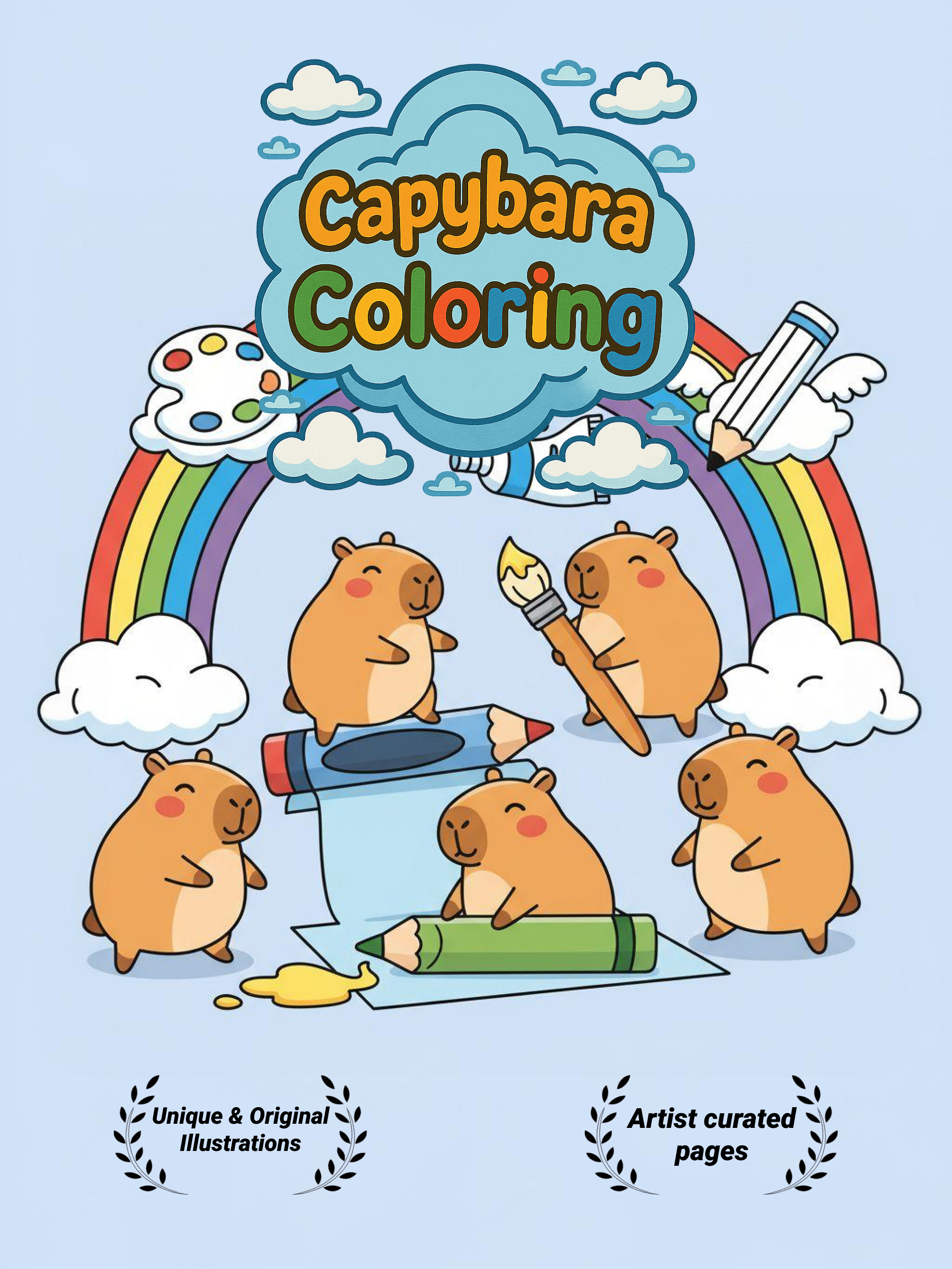 Capybara Coloring Book
