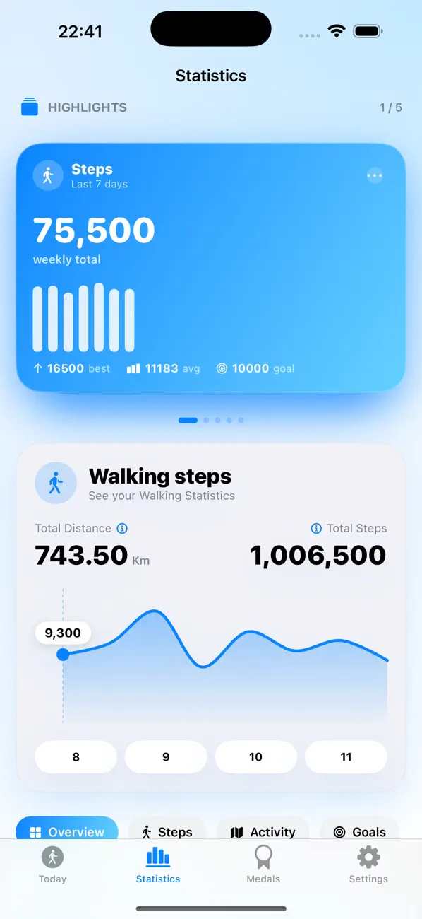 Screenshot #3 pour Pedometer: Steps & Walking
