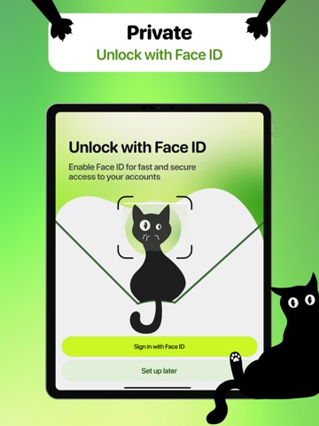 CatAuth: 2FA Authenticator iPad screenshot