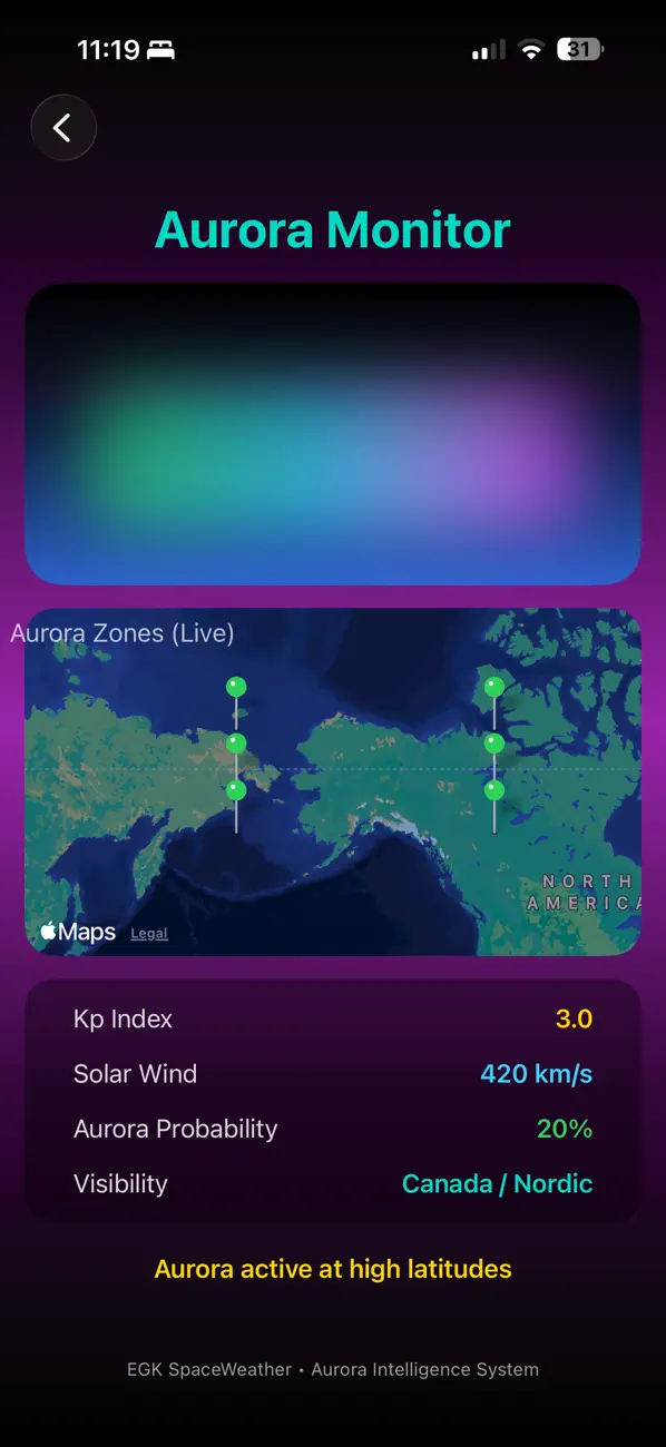 Screenshot #2 pour EGK SpaceWeather