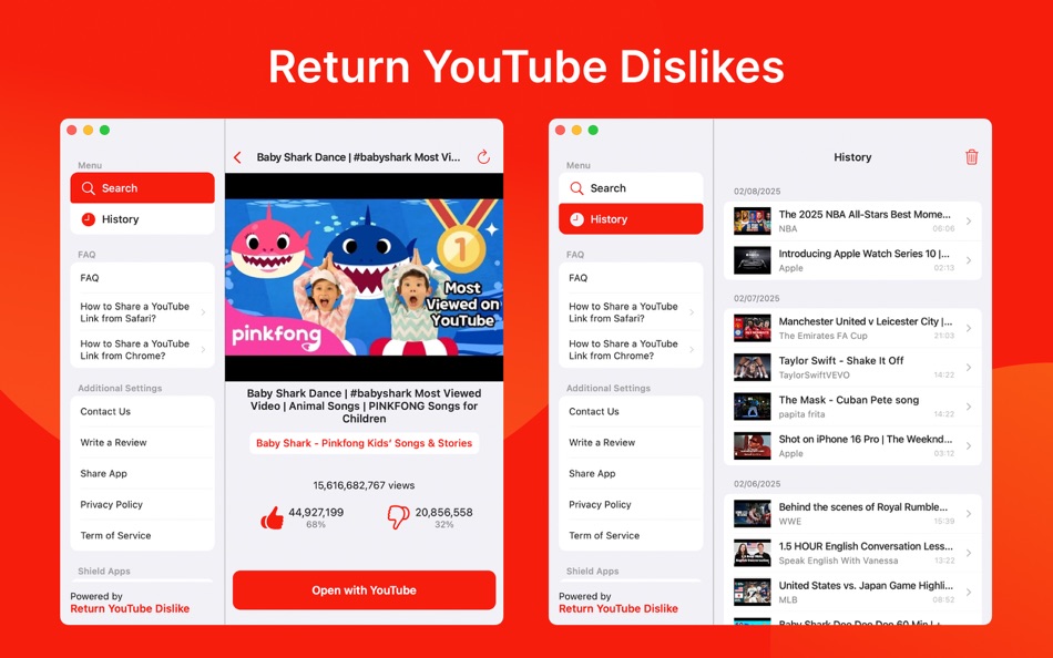 Dislike Checker for YouTube + (macOS) 由: 满 李