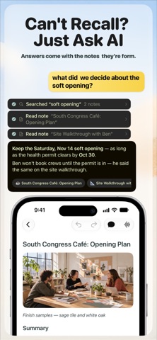 Phrase: AI Meeting Note Taker iPhone screenshot