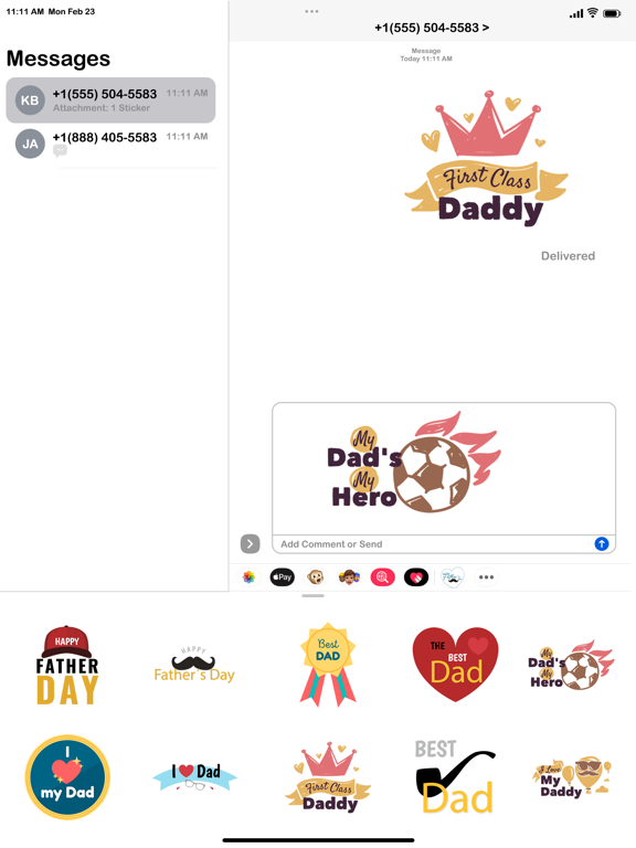 Screenshot #6 pour Father's Day Fun Emojis