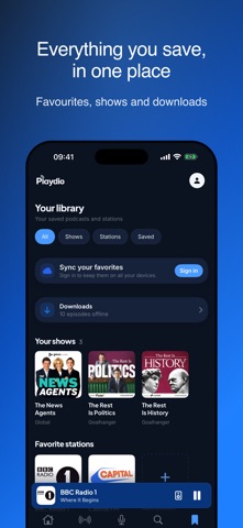 Playdio Radio & Podcasts iPhone screenshot