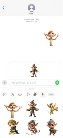 Forest Elf Stickers iPhone screenshot