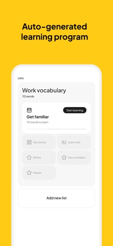Woor. English vocabulary screenshot