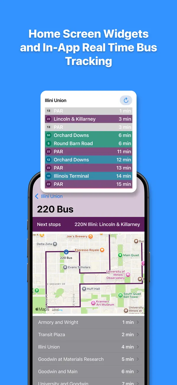 Screenshot #2 pour UIUC Bus