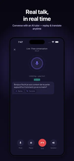 Speak French: Live AI Tutor screenshot 3