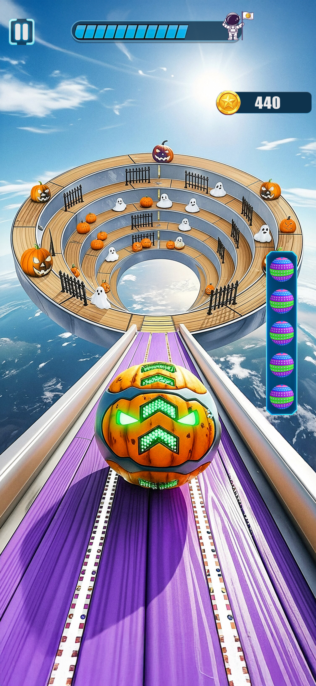Space Rolling Ball Going Games screenshot 3