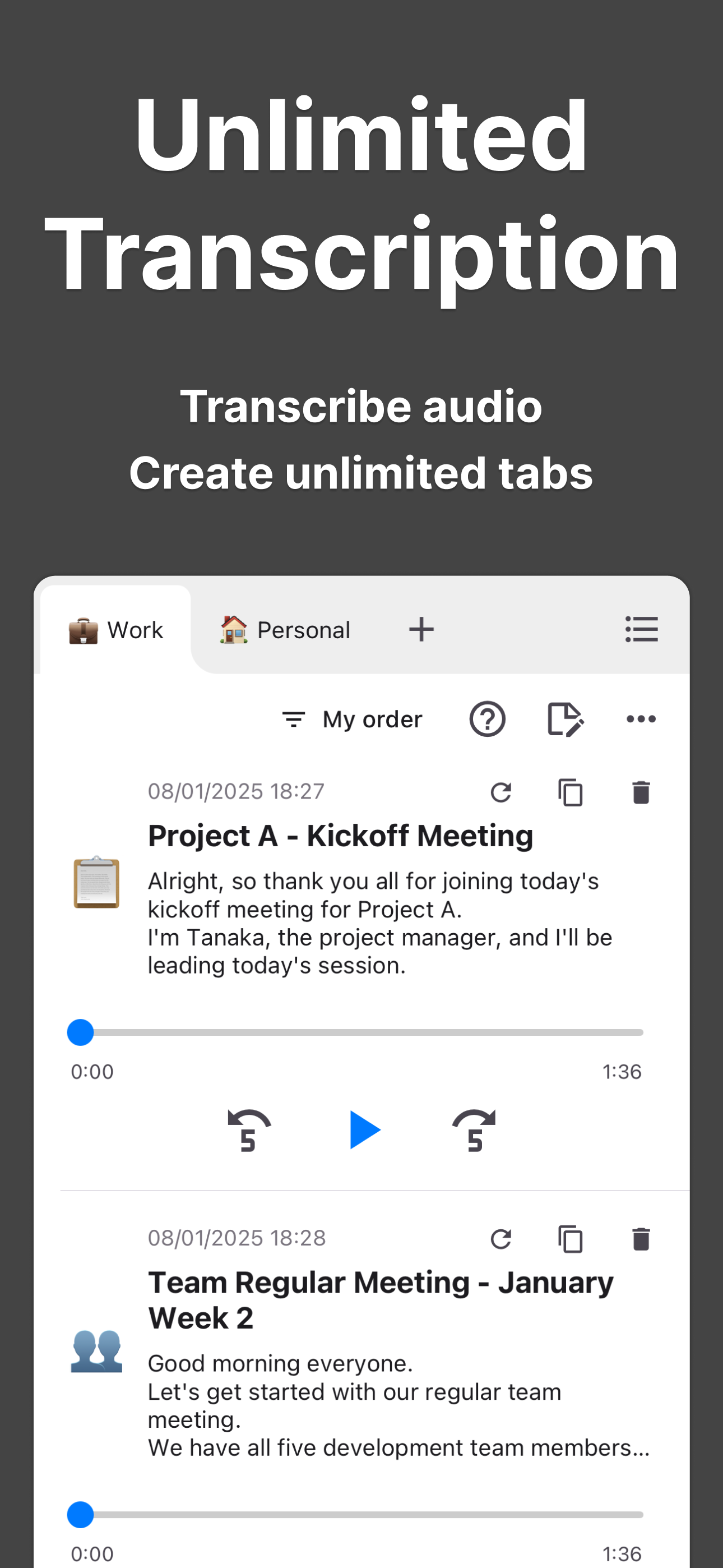 Mr.Transcribe - Audio to Text