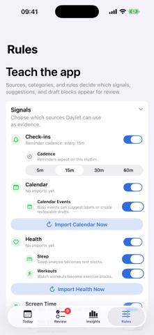 Daylet: Time Ledger screenshot