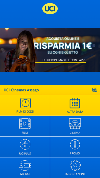Webtic UCI CINEMAS ITALIA Screenshot
