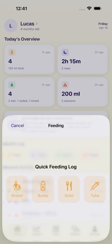 Lucas: Baby Tracker & Log Screenshot 6 of 8