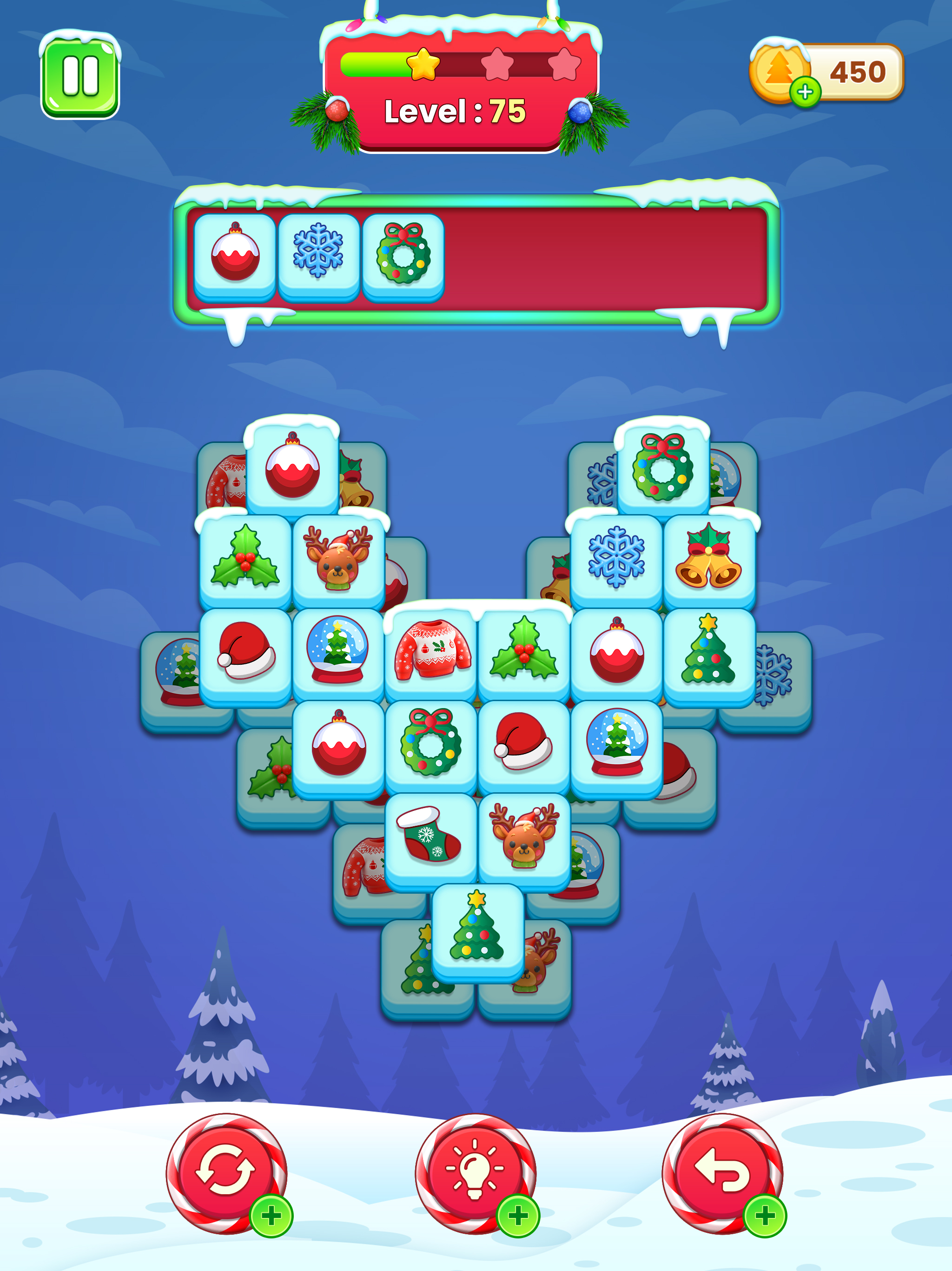 Christmas Tile Match 3 Puzzle